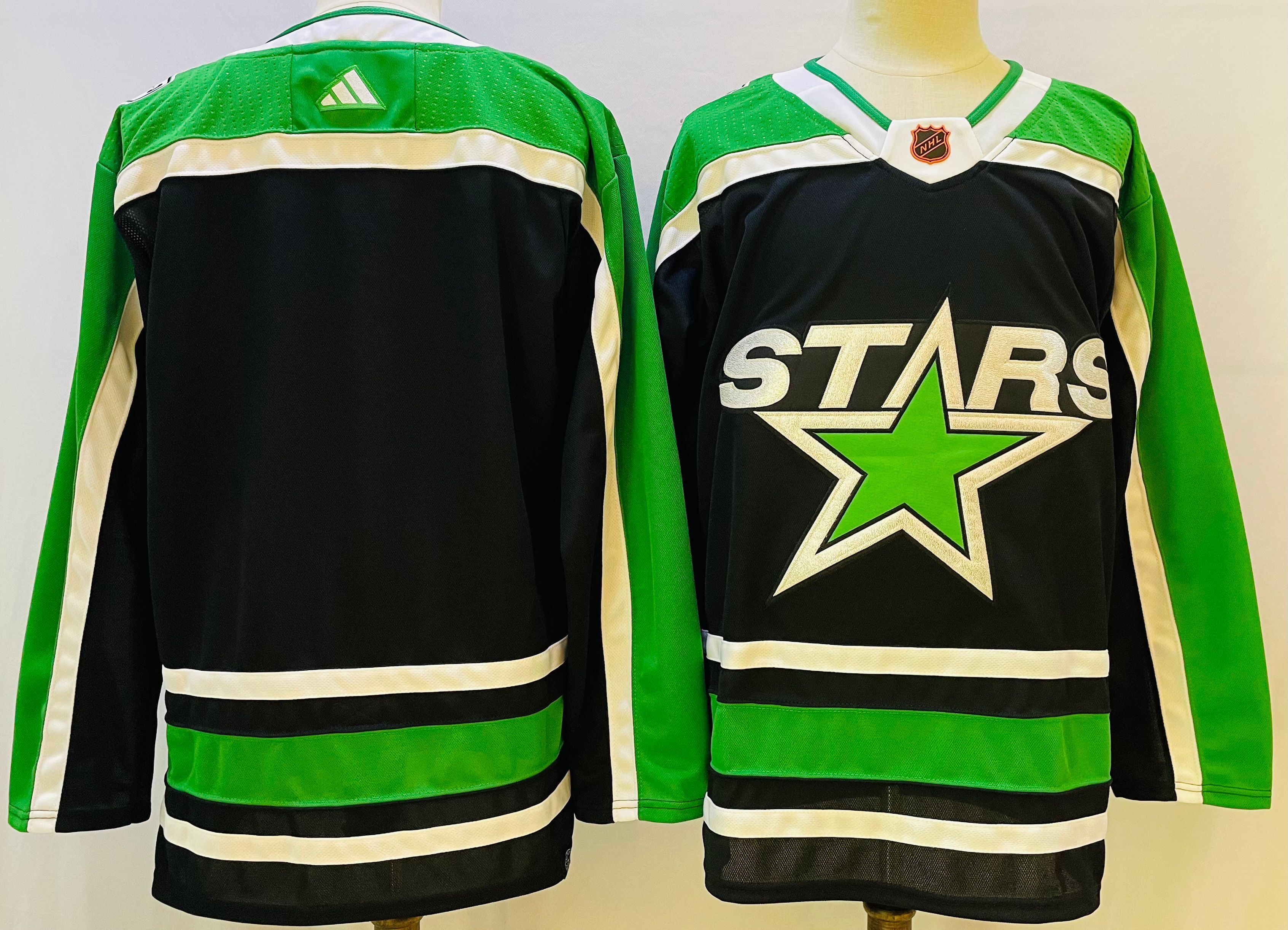 Men Dallas Stars Blank Black Throwback 2022 Adidas NHL Jersey